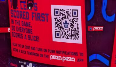 Scan QR code with app before midnight for pizza tomorrow.
