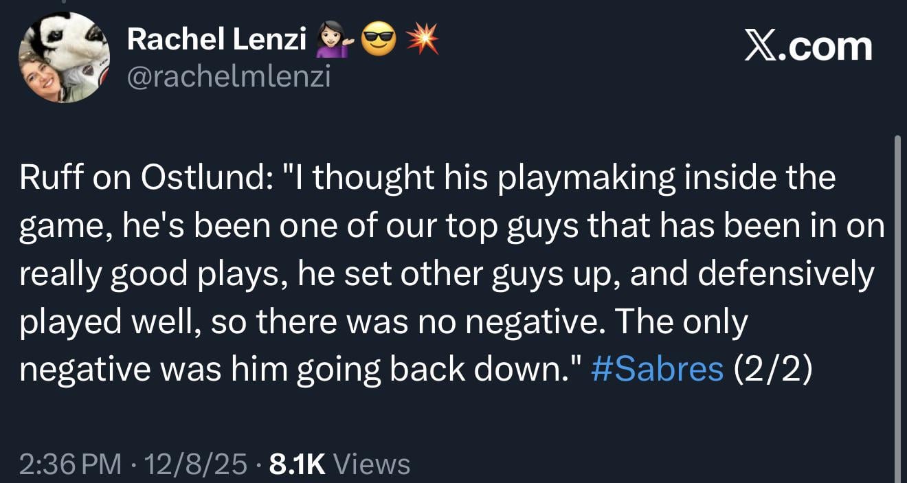 Ruff inadvertently taking another shot at management. He’s right though, what are we even doing here.