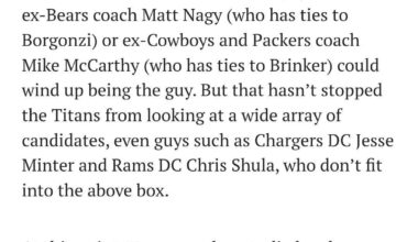 Nugget of info on Titans coaching search from Albert Breer’s latest article
