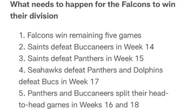 For all the hopeful sickos,  “The Falcons can make the playoffs but here’s what has to happen”