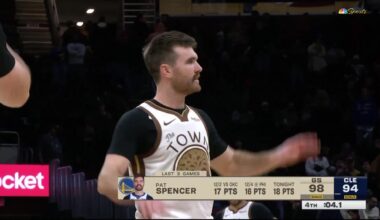 [Highlight] Pat Spencer ices the game with a free throw then waves goodbye to the Cavs crowd and tells them to go home