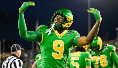 No. 5 Oregon cruises past No. 12 James Madison in CFP first round