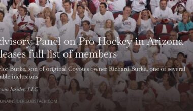 [Morgan] Advisory Panel on Pro Hockey in Arizona releases full list of members