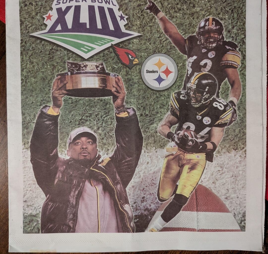 Came across these today - Super Bowl XLIII preview booklet and victory headlines from a local paper where I grew up