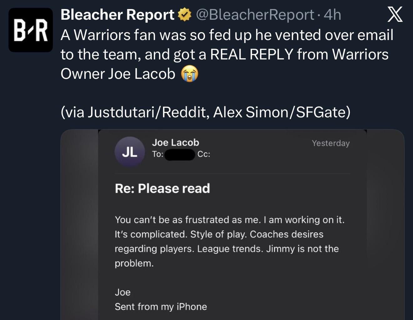 You guys think Tony Ressler would reply to us 😂