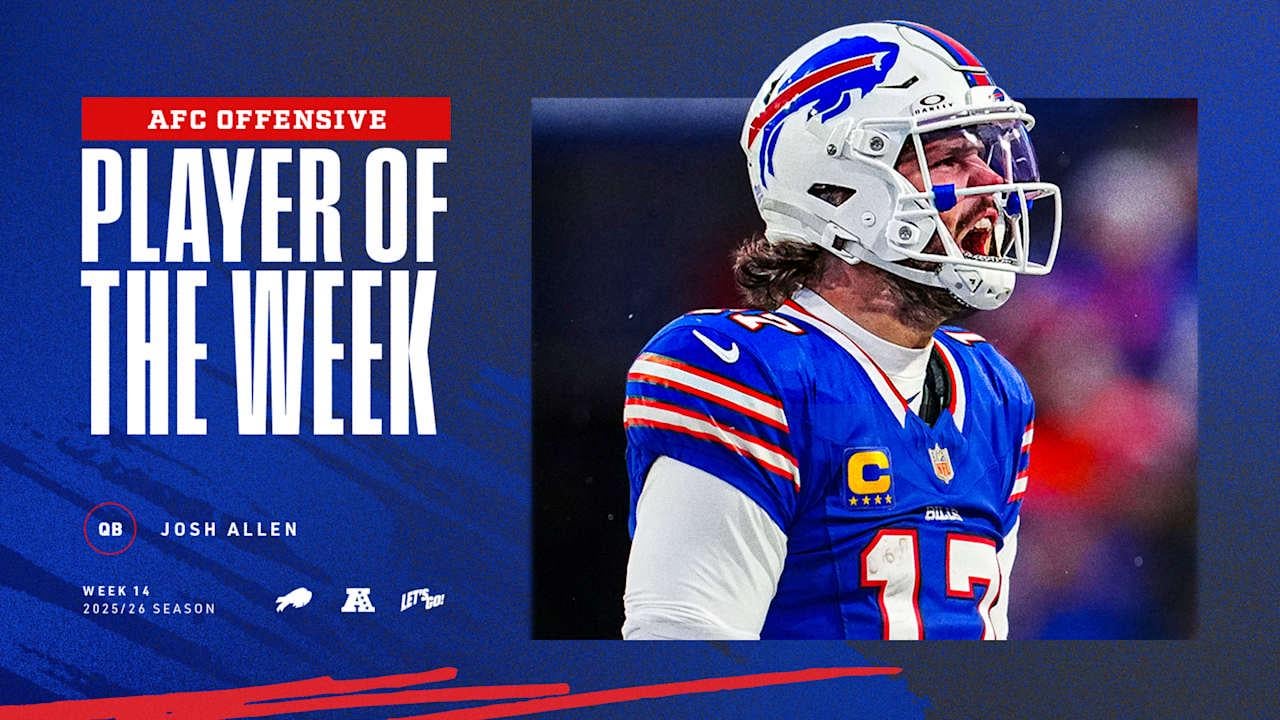 Josh Allen named AFC Offensive Player of the Week after Week 14 comeback against Cincinnati