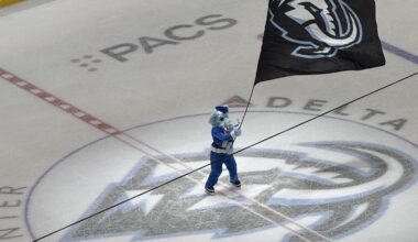 Tusky with his candy-cane-striped tusks