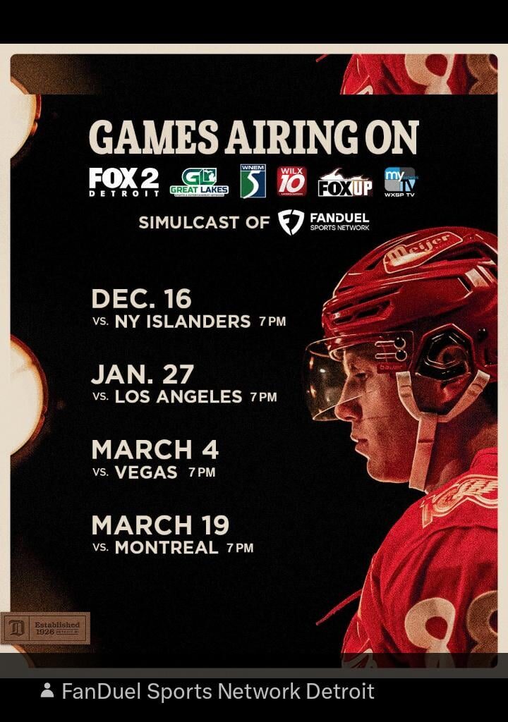 Four Games To Be Simulcast on broadcast TV across Michigan