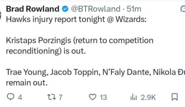 Injury report update: KP - out