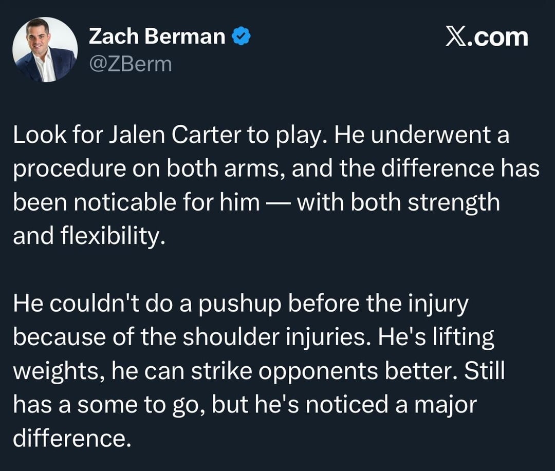 Updates on Jalen Carter’s injury