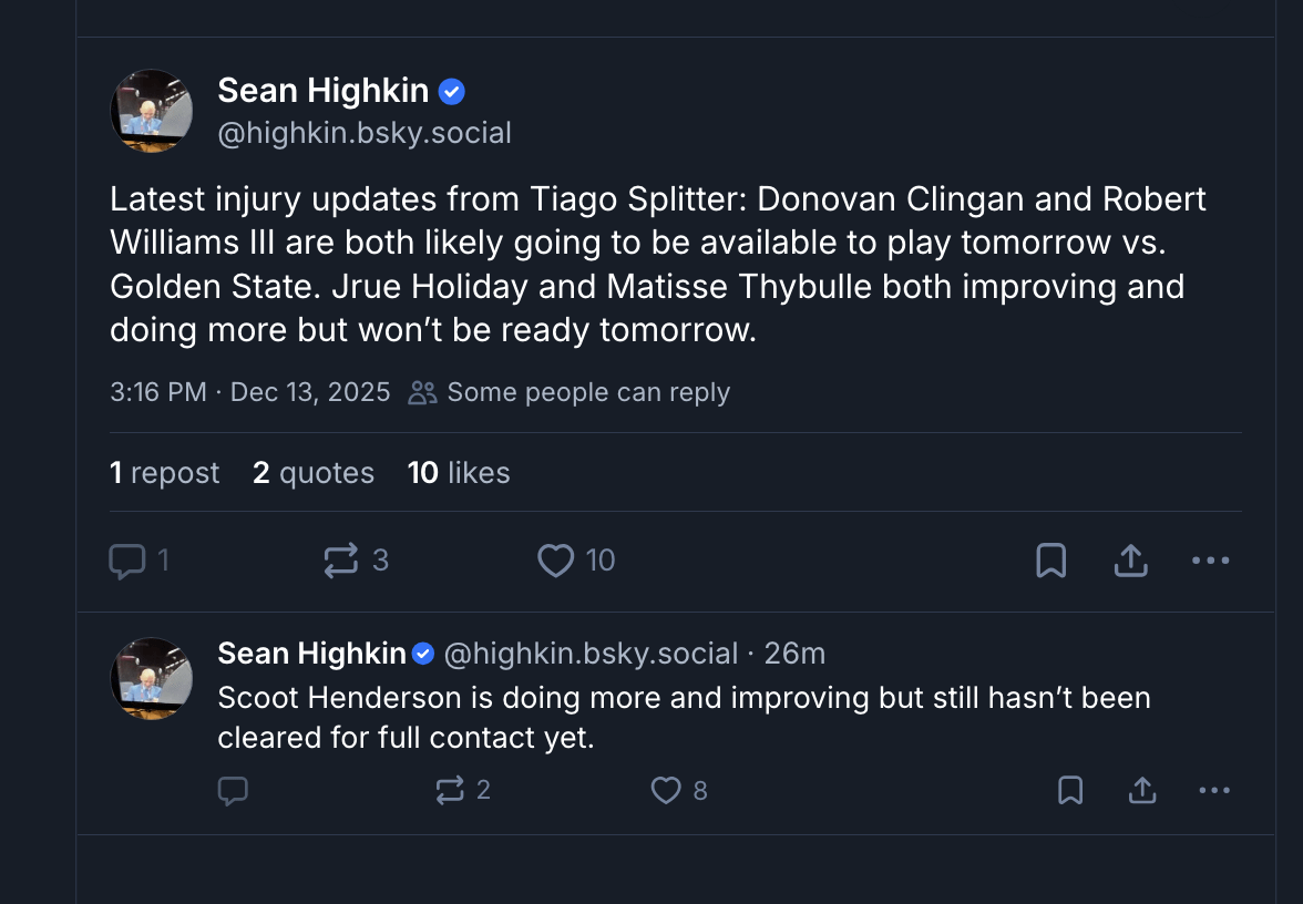 Clingan/Rob available tomorrow!