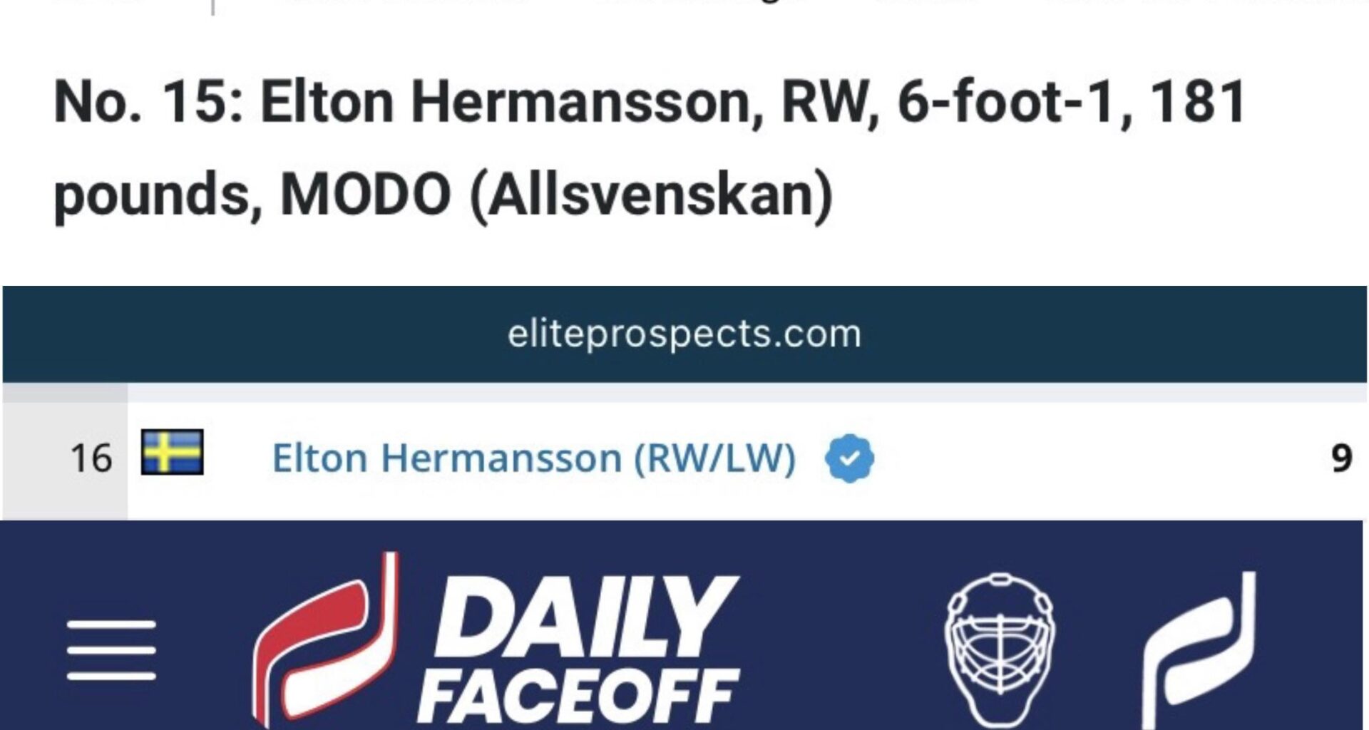 Elton Hermansson YOU are a Calgary Flame