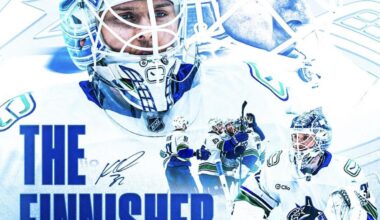 Kevin Lankinen now has the highest shootout save % in NHL history (via Canucks/Instagram)