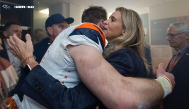 Broncos locker room love after the win over KC.