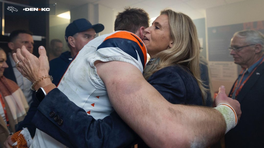 Broncos locker room love after the win over KC.
