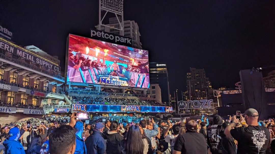Went to survivor series, was weird straight up being on the field for it