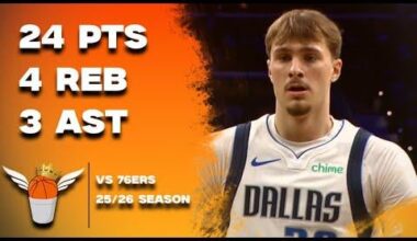 Cooper Flagg 24 Points/3 Assists vs 76ers Full Highlights! (12/20/2025)