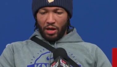Jalen Brunson on what it's like going into a game knowing there's no implication on the standings: "You treat it like you would any other game... You're playing for your team, the organization, your city. It's a lot at stake besides the record. You go out there and compete no matter what."