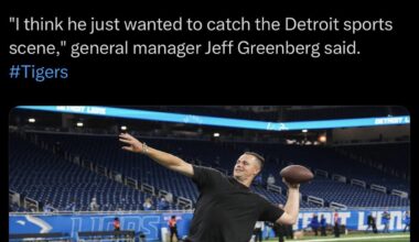 "I think he just wanted to catch the Detroit sports scene," general manager Jeff Greenberg said.
