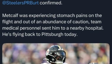 Metcalf stayed at Baltimore hospital overnight