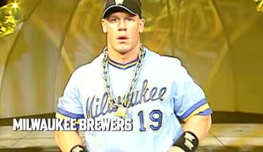 John Cena repping the Brewers and other WI teams back in the day