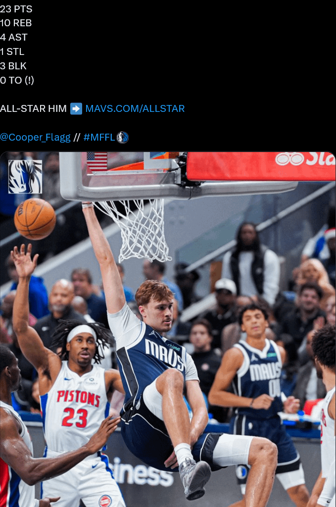 [Dallas Mavericks] All⭐Level At 18, Support Your Boy And Vote! 🗳️