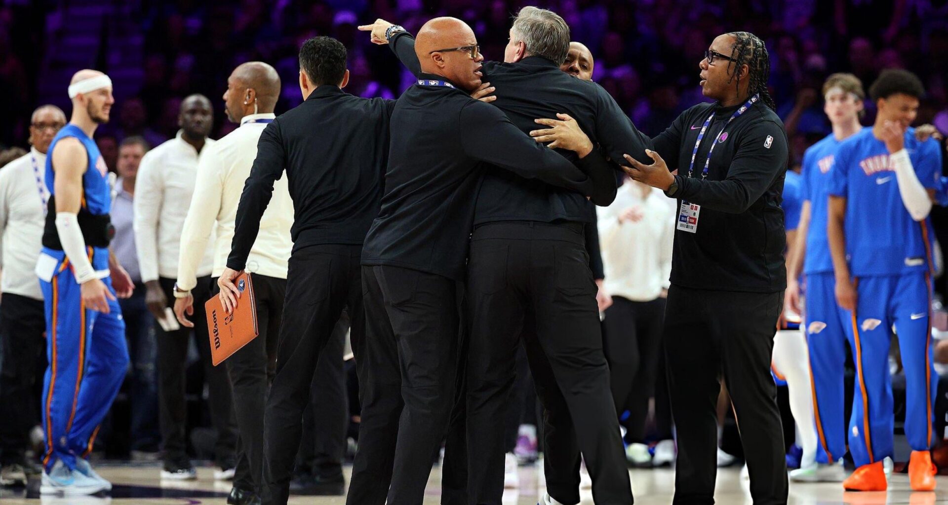 This is what the league needed. A head coach going at the refs for blatant missed calls against OKC