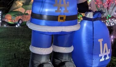 The Los Angeles Dodgers sign Santa Claus