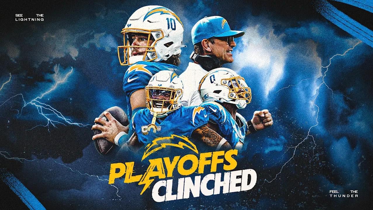 THE CHARGERS ARE GOING TO THE PLAYOFFS!