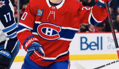 Juraj Slafkovsky in his last 5 games: 3 goals and 3 assists for 6 points, 19:06 mins per game