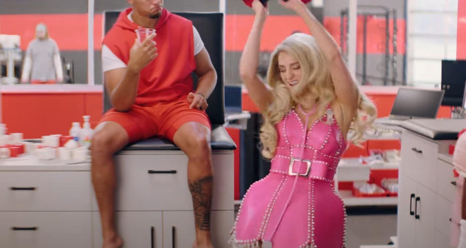 Patrick Mahomes was cursed by Meghan Trainor.