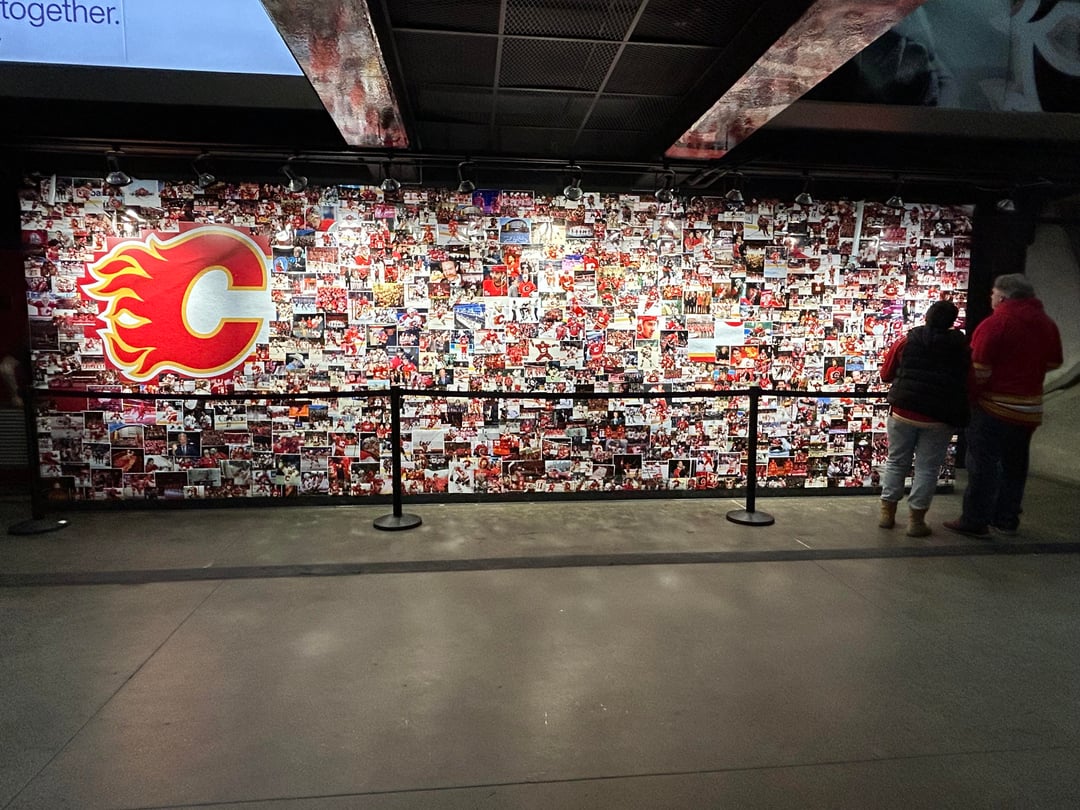 Photo wall at the dome.