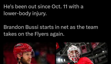 Slavin a game-time decision today; Bussi will start