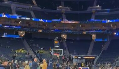 Steph hits insane full court shot in warmups