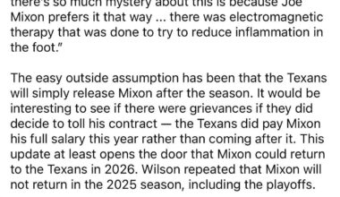 Interesting report on Mixon I saw on FB