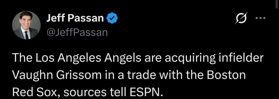 [Passan] Vaugn Grisson traded to Angels