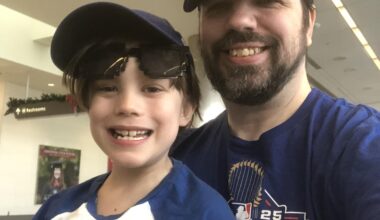 Flying to LA to spend Christmas week with family. Not a lot of Dodgers fans where we live, so we wanted to fly in celebrating.