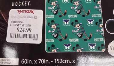 FYI TJ Maxx has Disney/Hartford Whalers crossover blankets