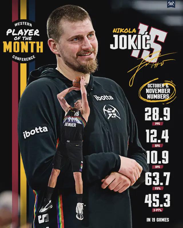 Joker is the western conference player of the month 🃏🐐