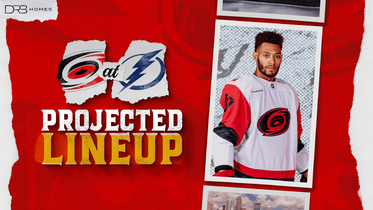Projected Lineup: December 20 at Tampa Bay | Carolina Hurricanes