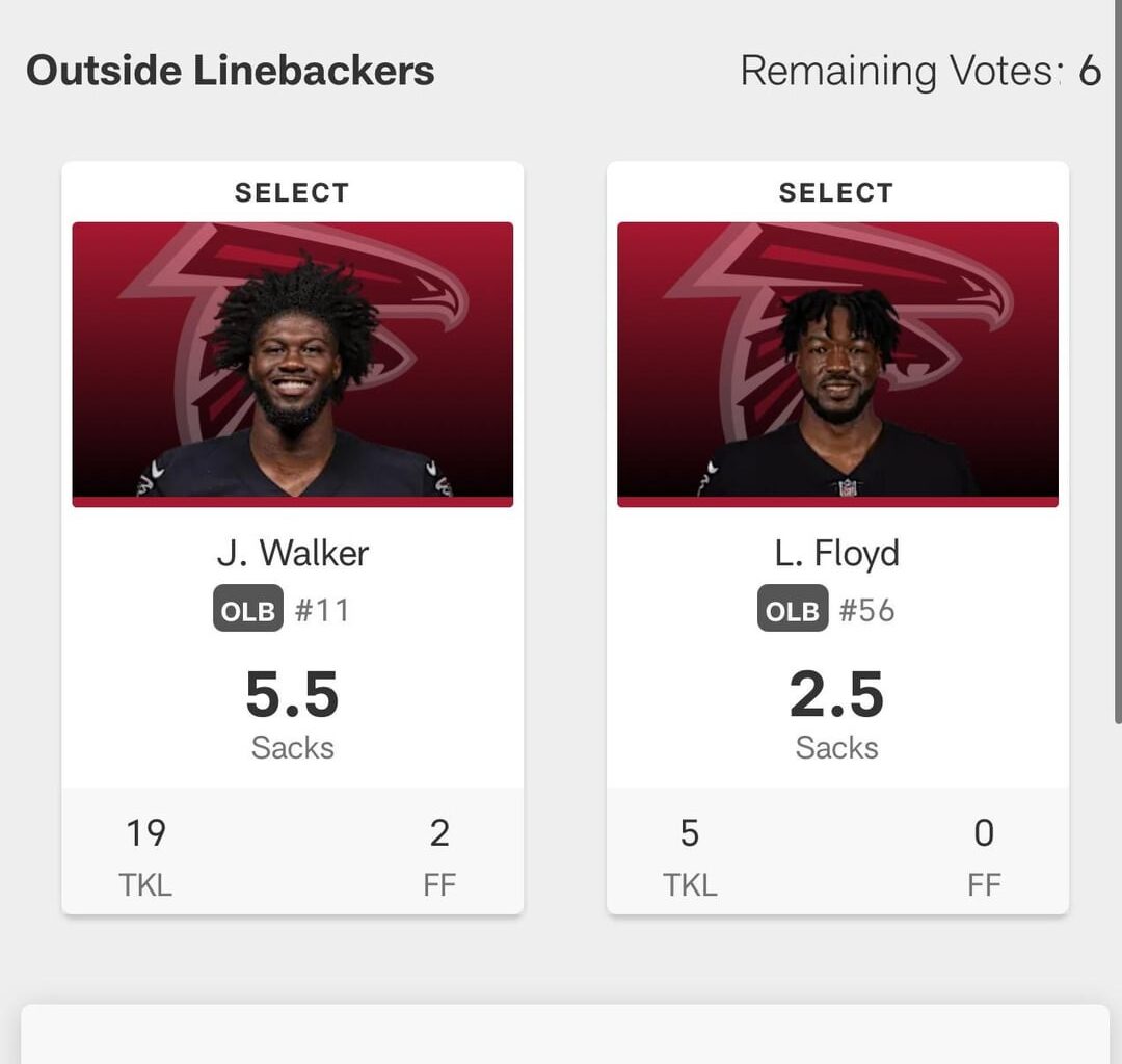 Anyone know why Pearce isn’t on the Pro Bowl vote?