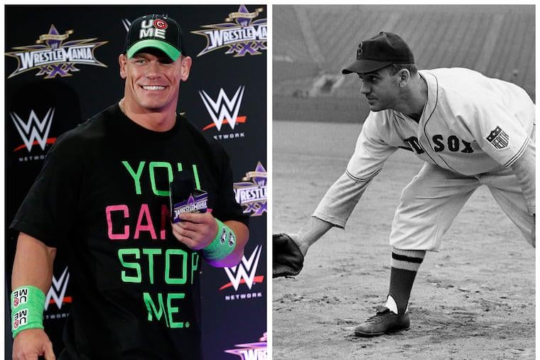 John Cena's grandfather played for the Phillies and threatened to bring them to court after they traded him.