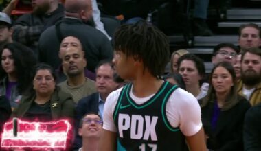 Shae throws down the windmill after the whistle