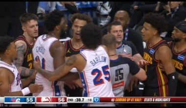 Joel Embiid got a flagrant 1 for this elbow to Onyeka Okongwu - YouTube