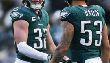 Zack Baun wears the green dot.