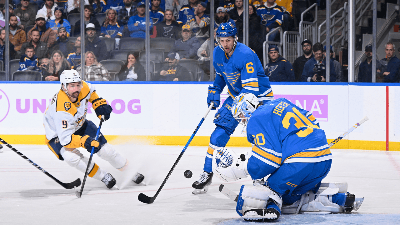 Forsberg scores hat trick for Predators in win against Blues