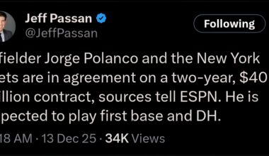 [Passan] Polanco to the Mets, 2 Year-$40M