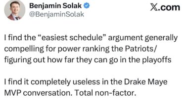 Please be ready when the MVP is handed to Maye based on arguments like this