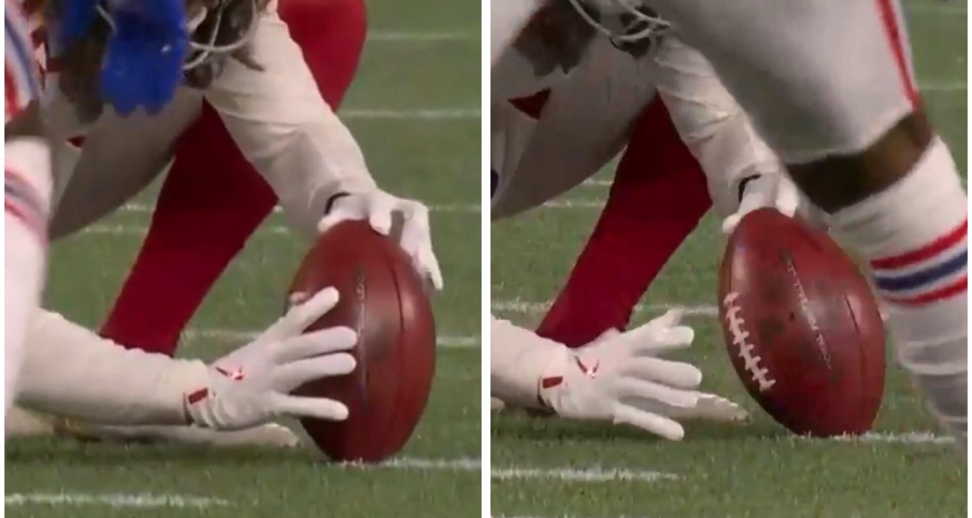 This is why Koo hesitated on the kick. Ball slipped from holders hands right before he went to kick.