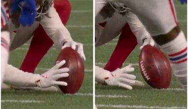 This is why Koo hesitated on the kick. Ball slipped from holders hands right before he went to kick.